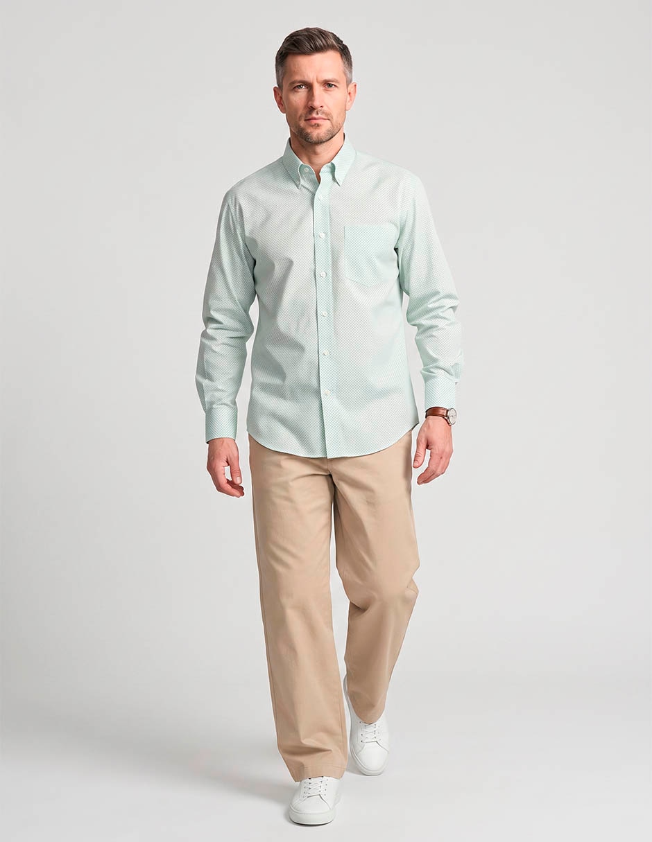 Camisa casual manga larga para hombre 3