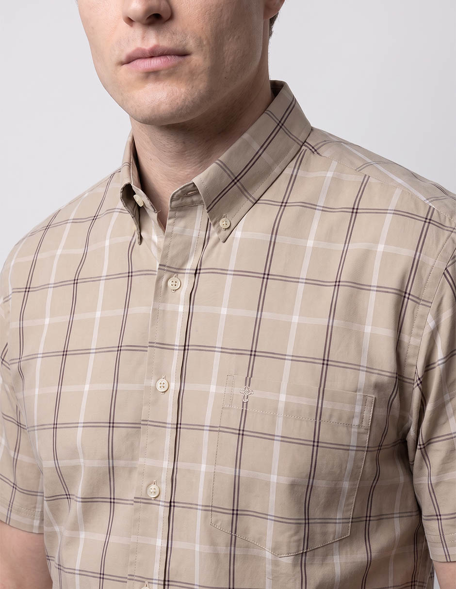 Camisa casual manga corta para hombre 4