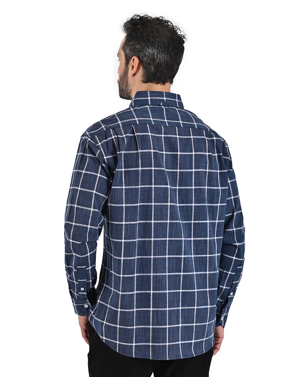 Camisa casual de algodón manga larga para hombre 3