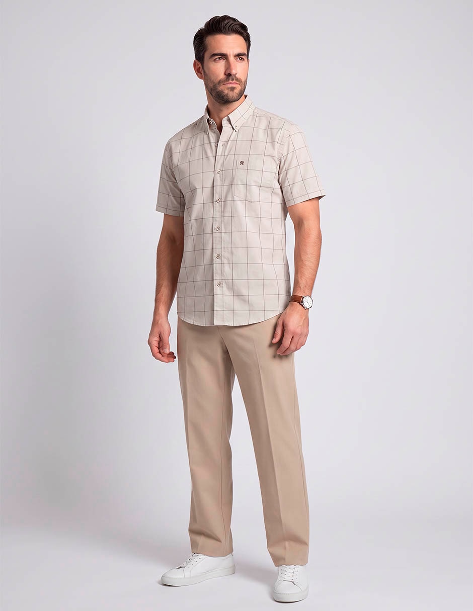 Camisa casual de algodón manga corta para hombre 3