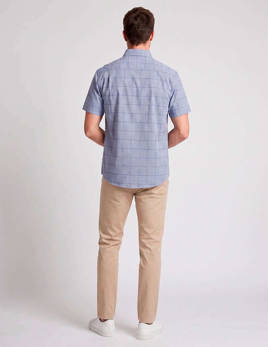 Camisa casual de algodón manga corta para hombre 4