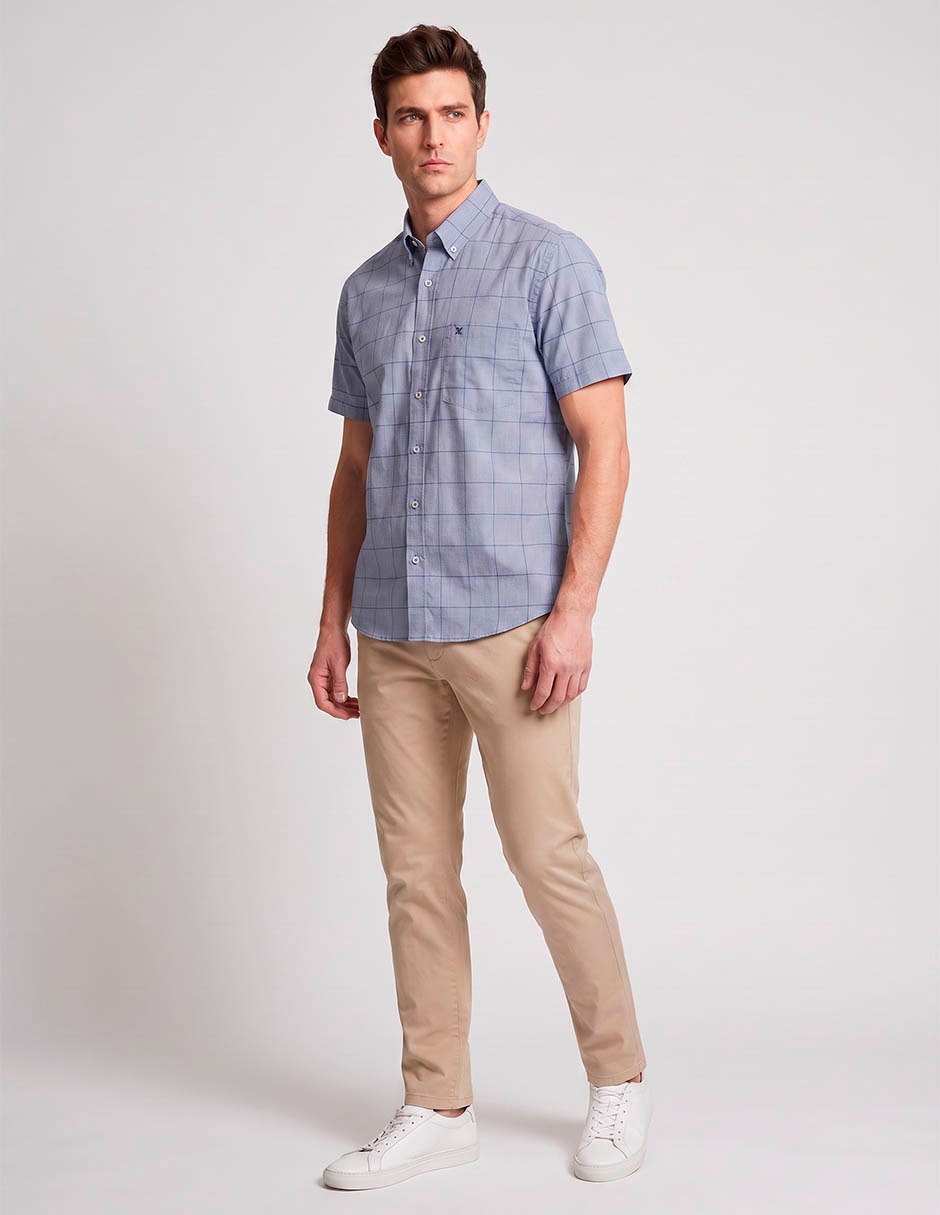 Camisa casual de algodón manga corta para hombre 3