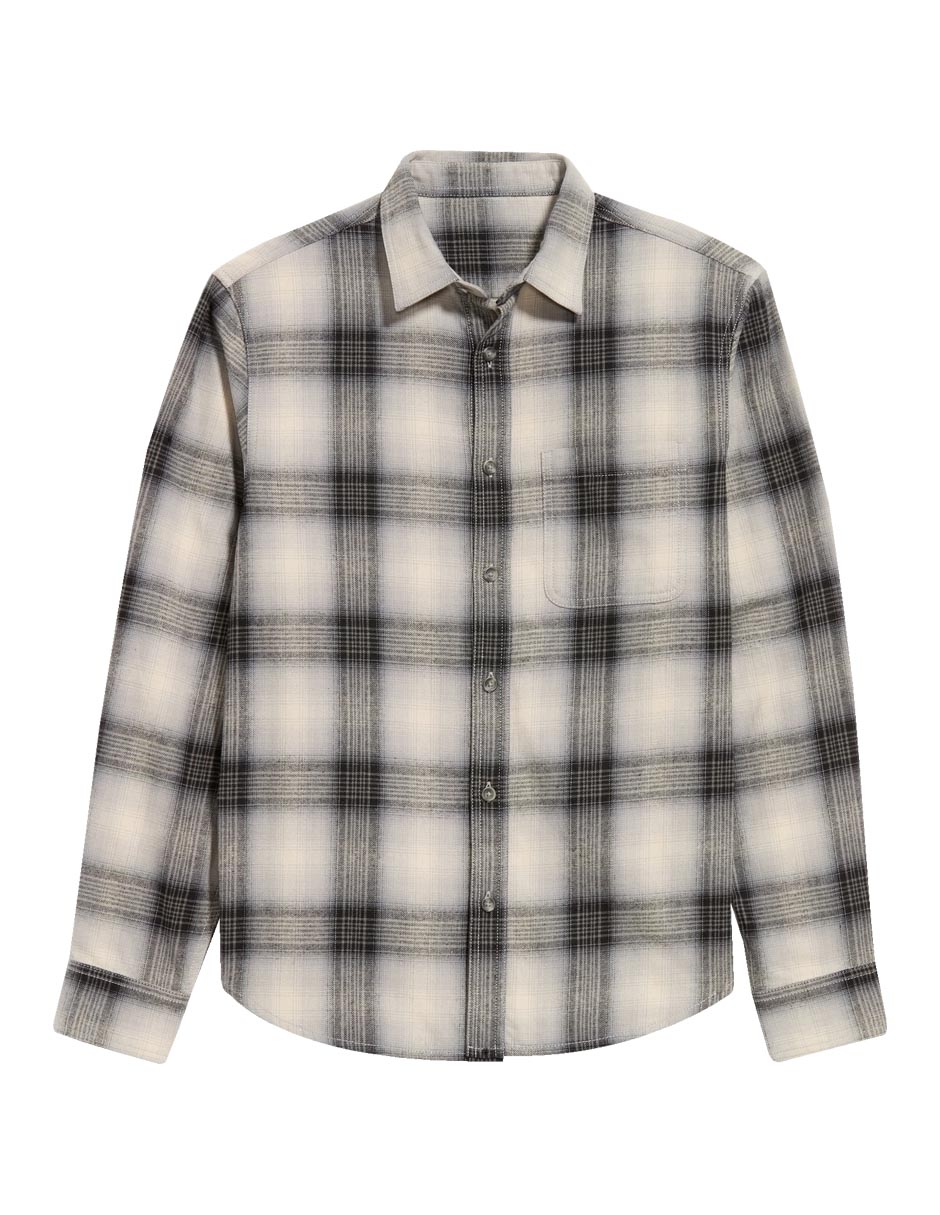 Camisa casual manga larga para hombre 1