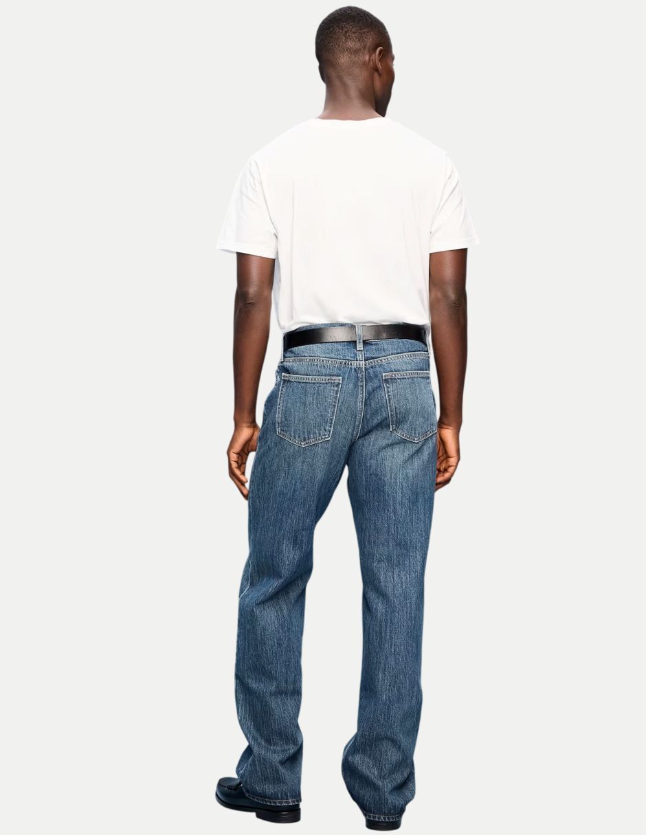 Jeans loose lavado medio para hombre 2