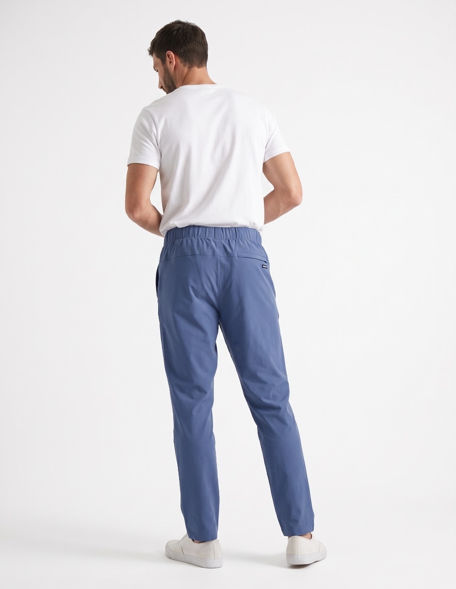 Pantalón casual recto de poliéster para hombre 2