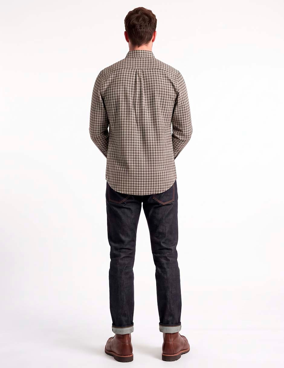 Camisa casual de algodón manga larga para hombre 2