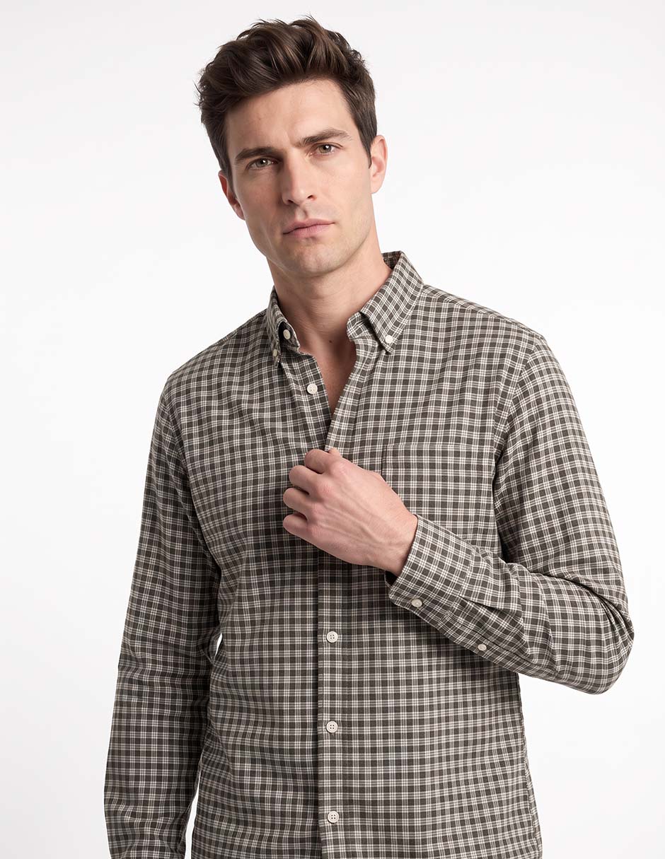 Camisa casual de algodón manga larga para hombre 3