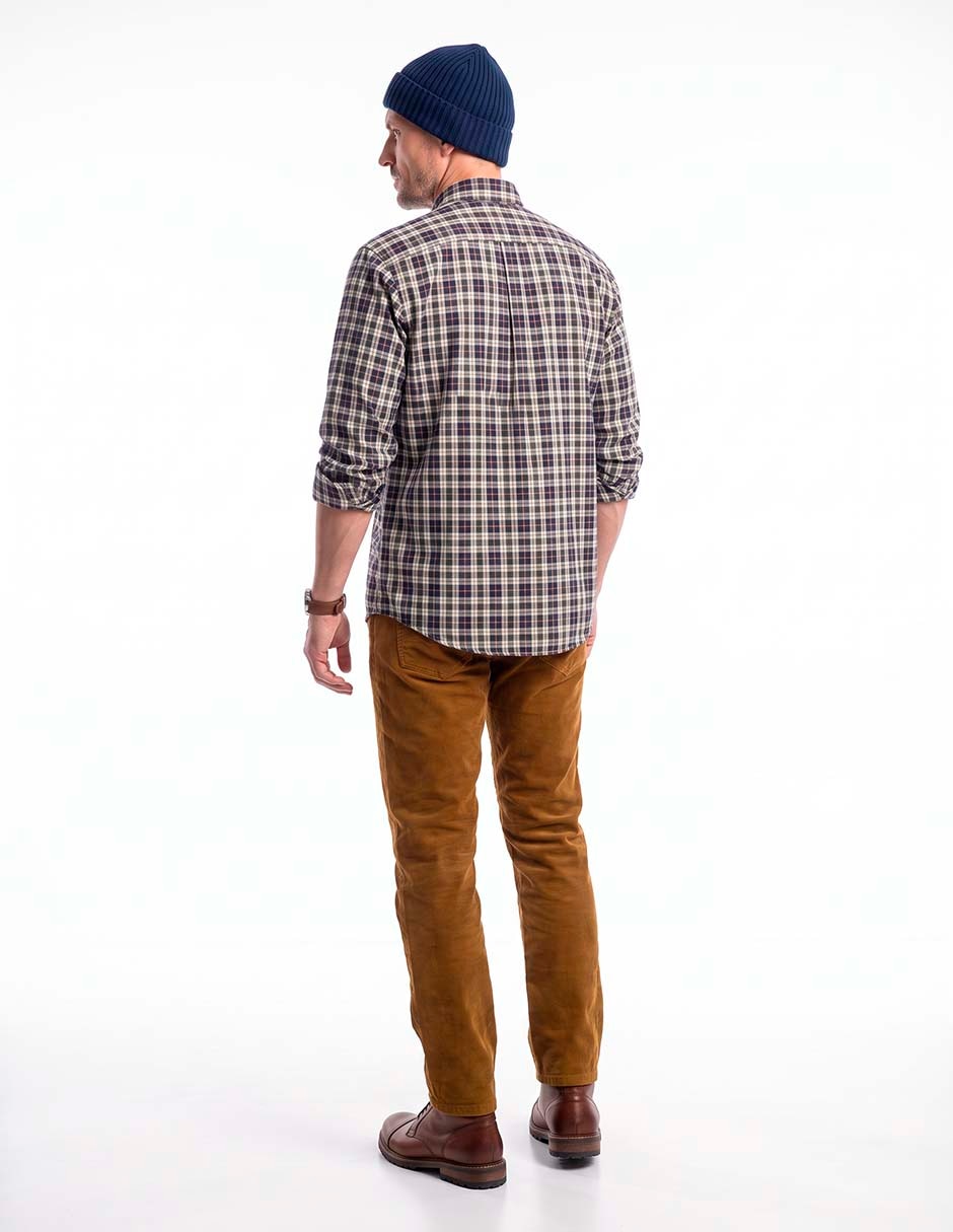 Camisa casual de algodón manga larga para hombre 4