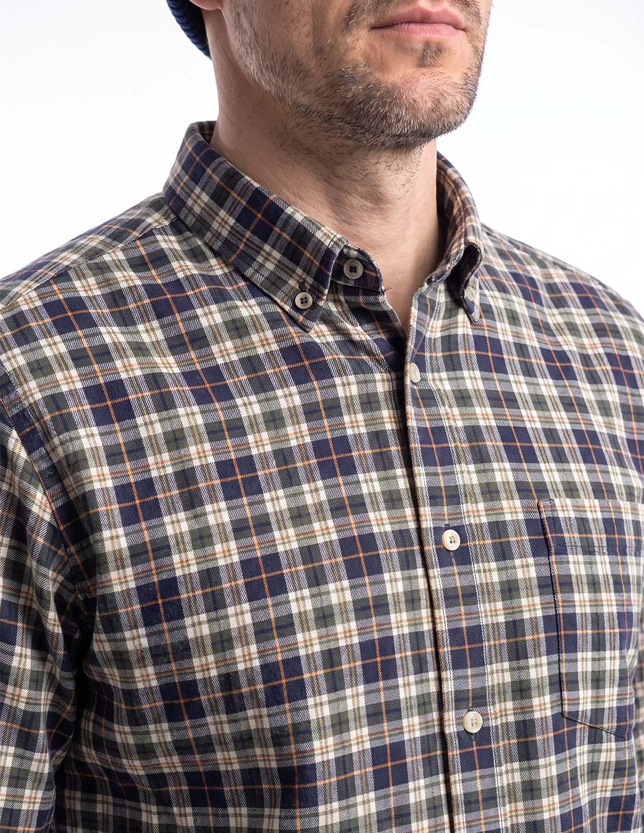 Camisa casual de algodón manga larga para hombre 2