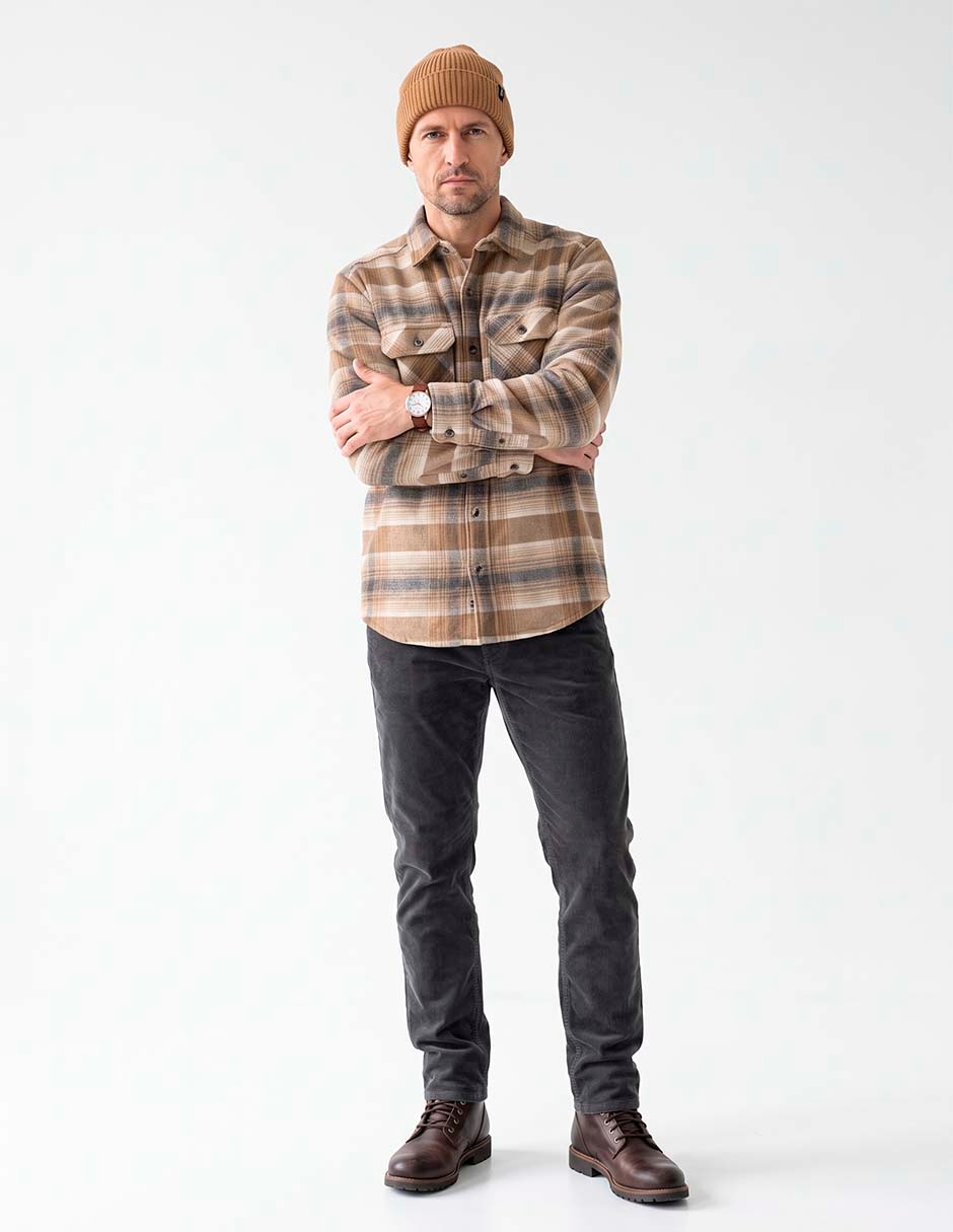 Camisa casual manga larga para hombre 4