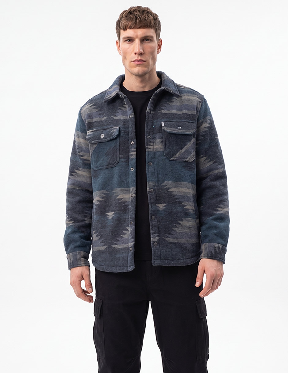 Sobrecamisa casual manga larga para hombre
