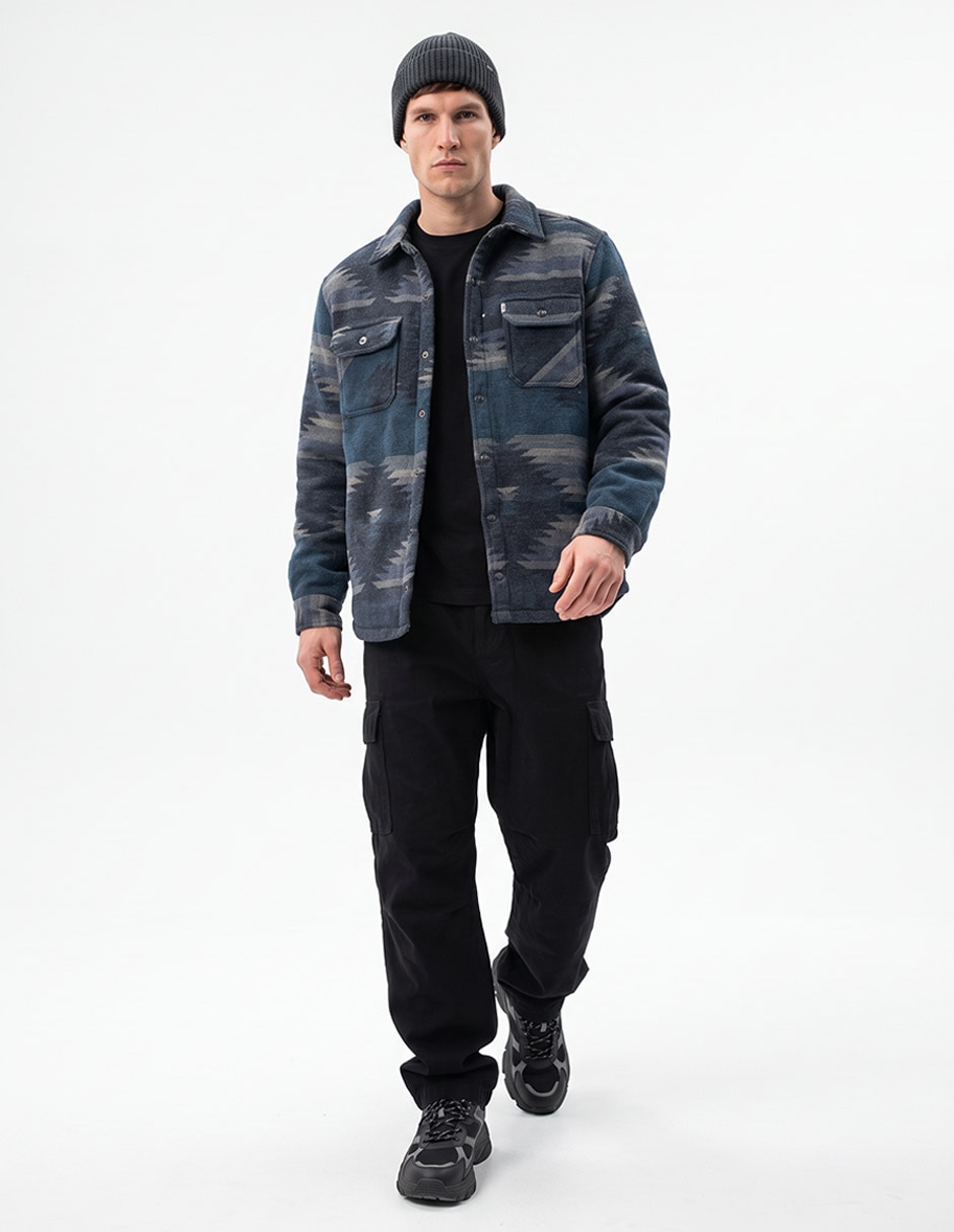 Sobrecamisa casual manga larga para hombre 3