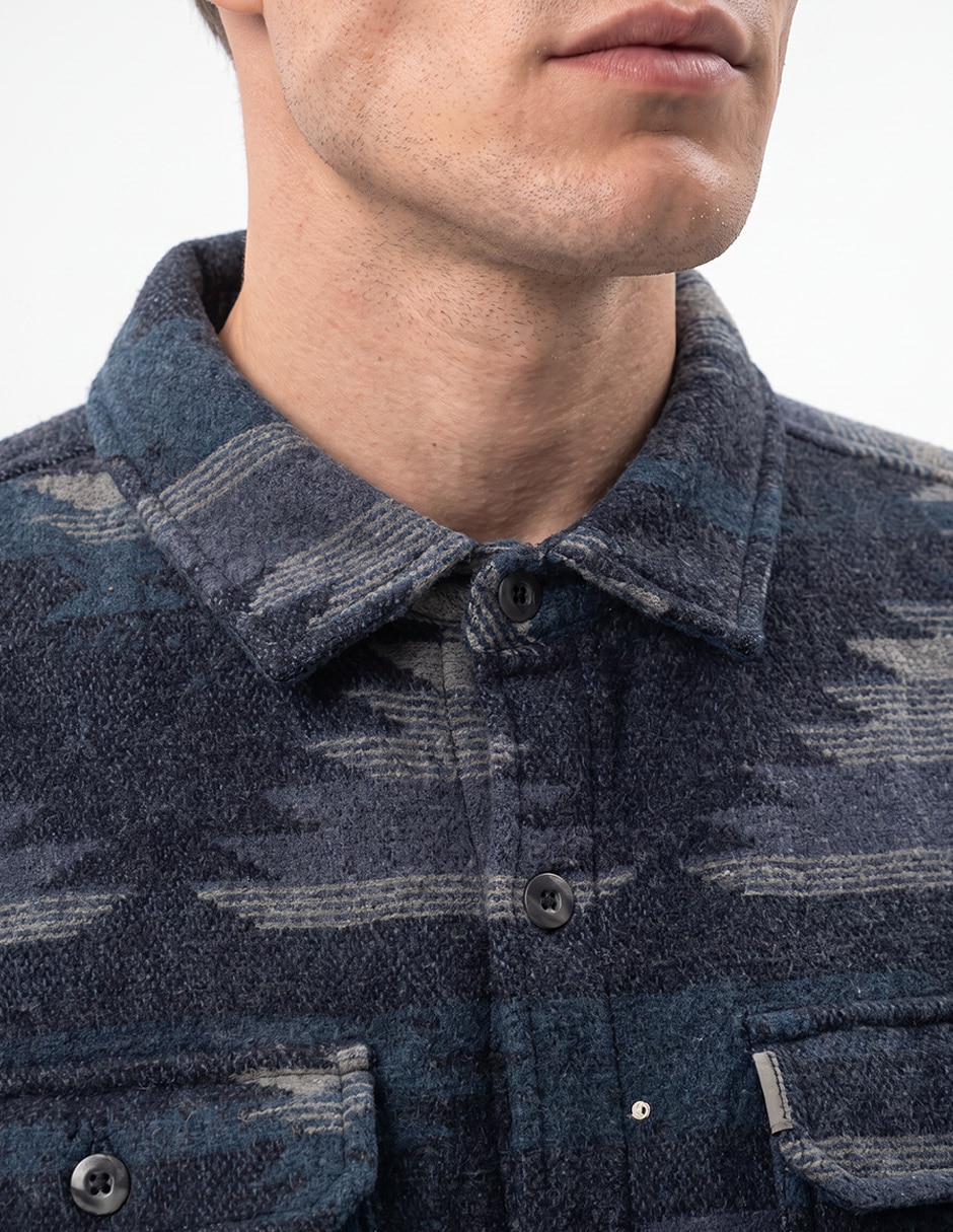 Sobrecamisa casual manga larga para hombre 2