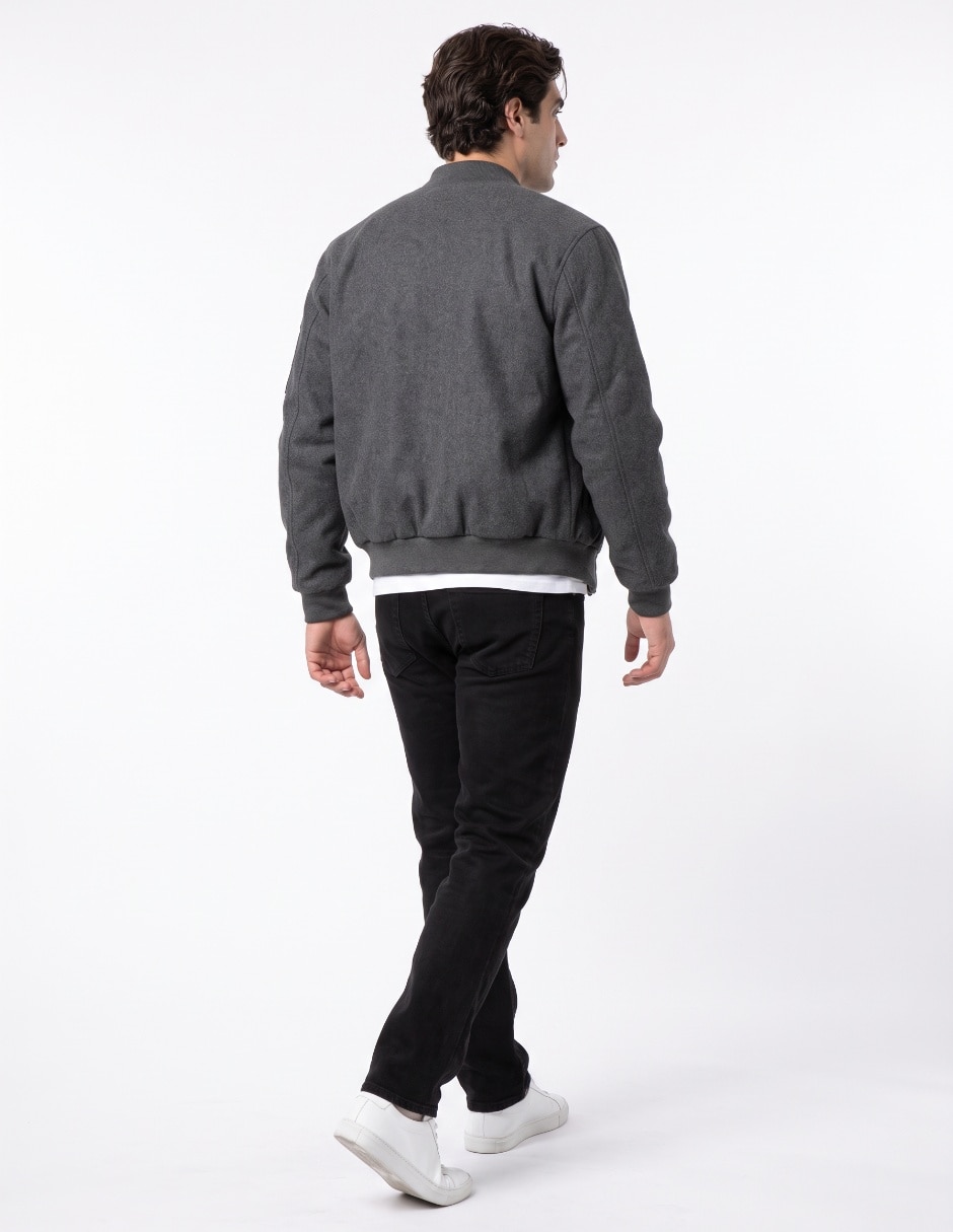 Chamarra bomber impermeable con bolsilos para hombre 2
