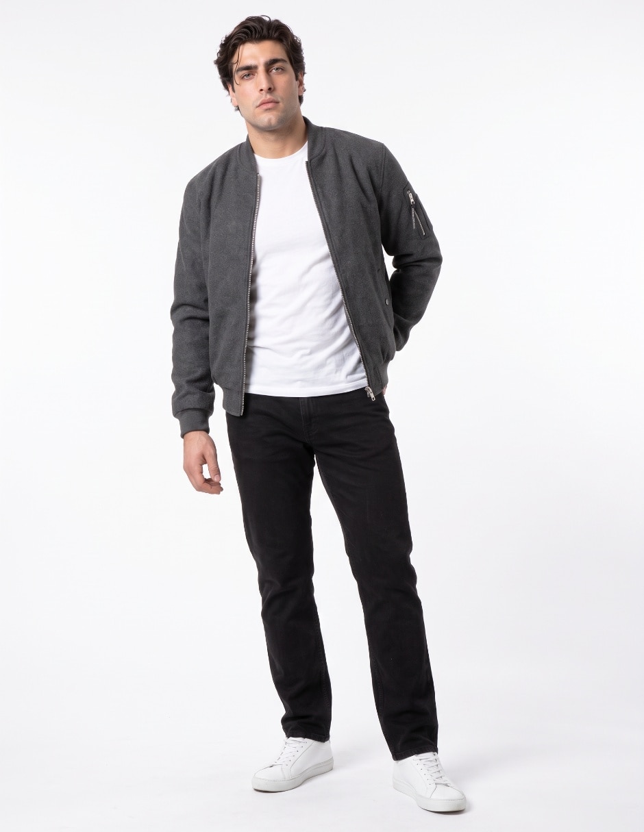 Chamarra bomber impermeable con bolsilos para hombre 3