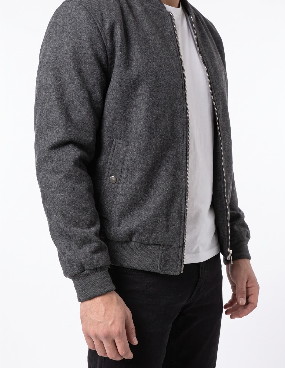 Chamarra bomber impermeable con bolsilos para hombre 4