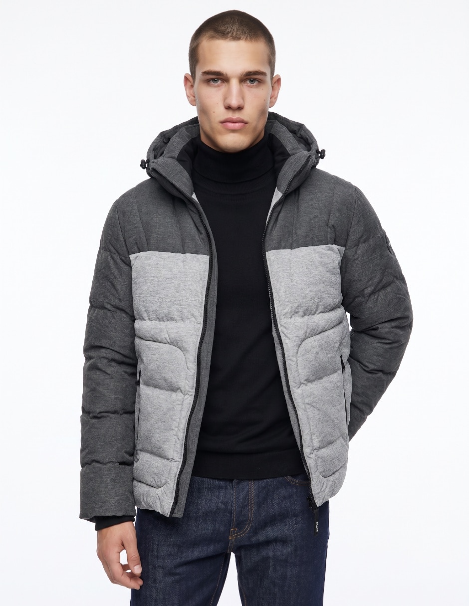 Chamarra capitonada con bolsillos para hombre Chamarra capitonada con bolsillos para hombre
