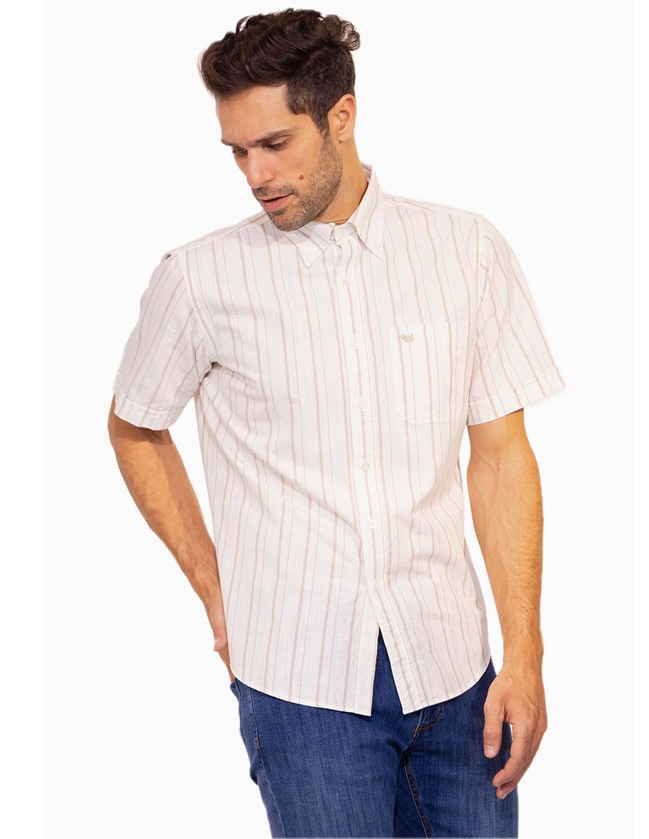 Camisa casual de algodón manga corta para hombre Camisa casual de algodón manga corta para hombre