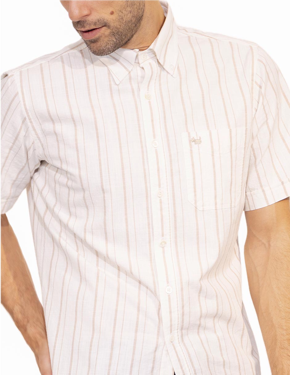 Camisa casual de algodón manga corta para hombre 3