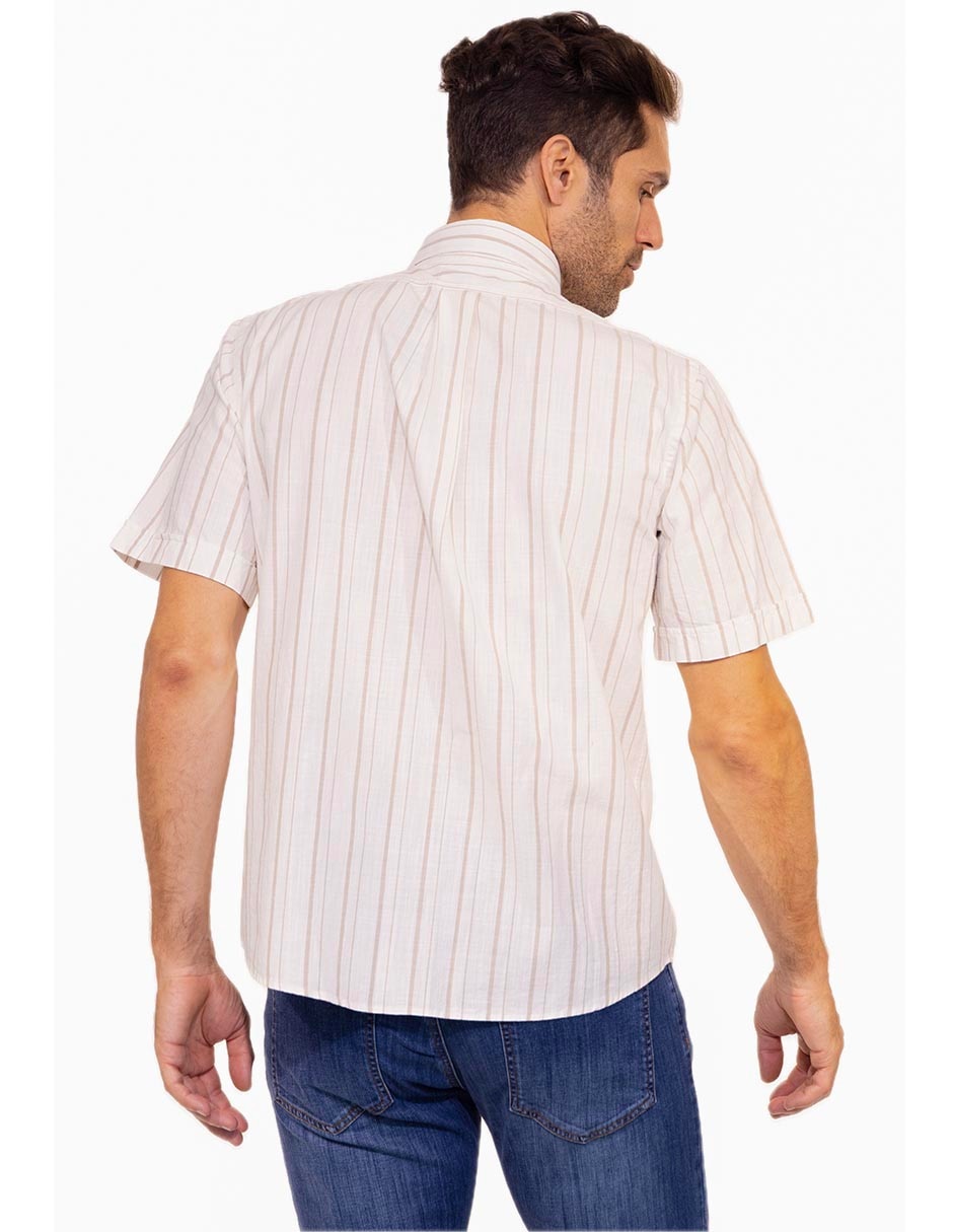 Camisa casual de algodón manga corta para hombre 4