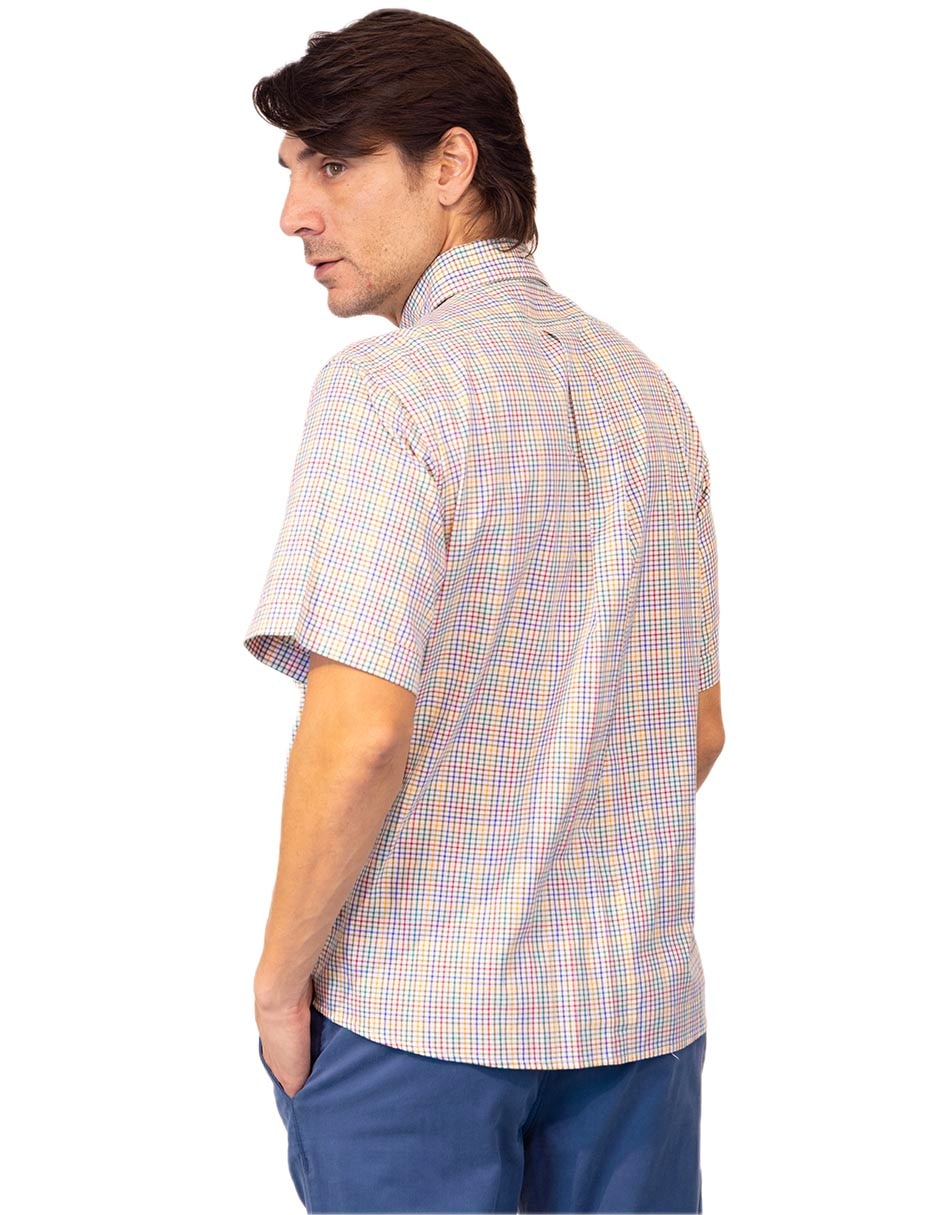 Camisa casual de algodón manga corta para hombre 4