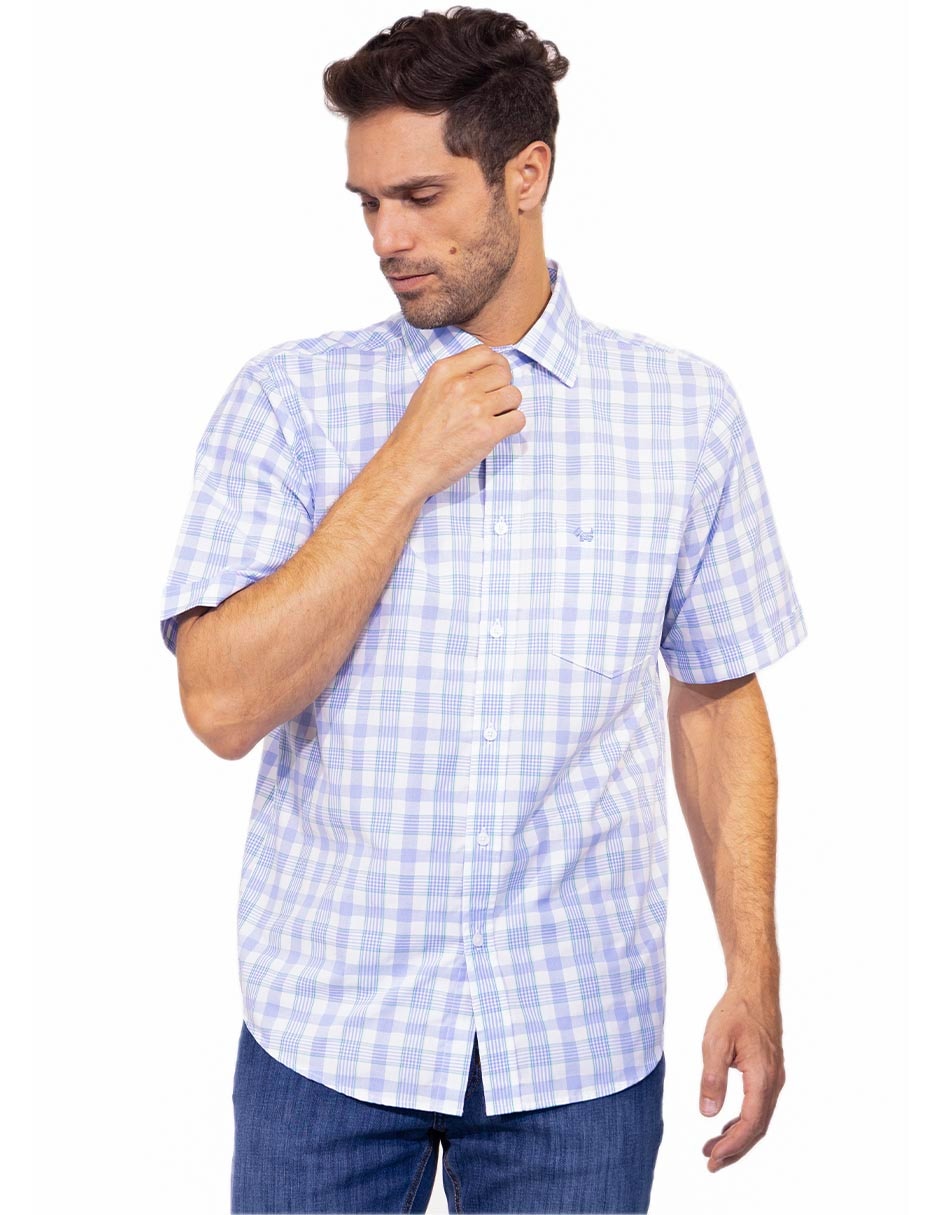 Camisa casual manga corta para hombre
