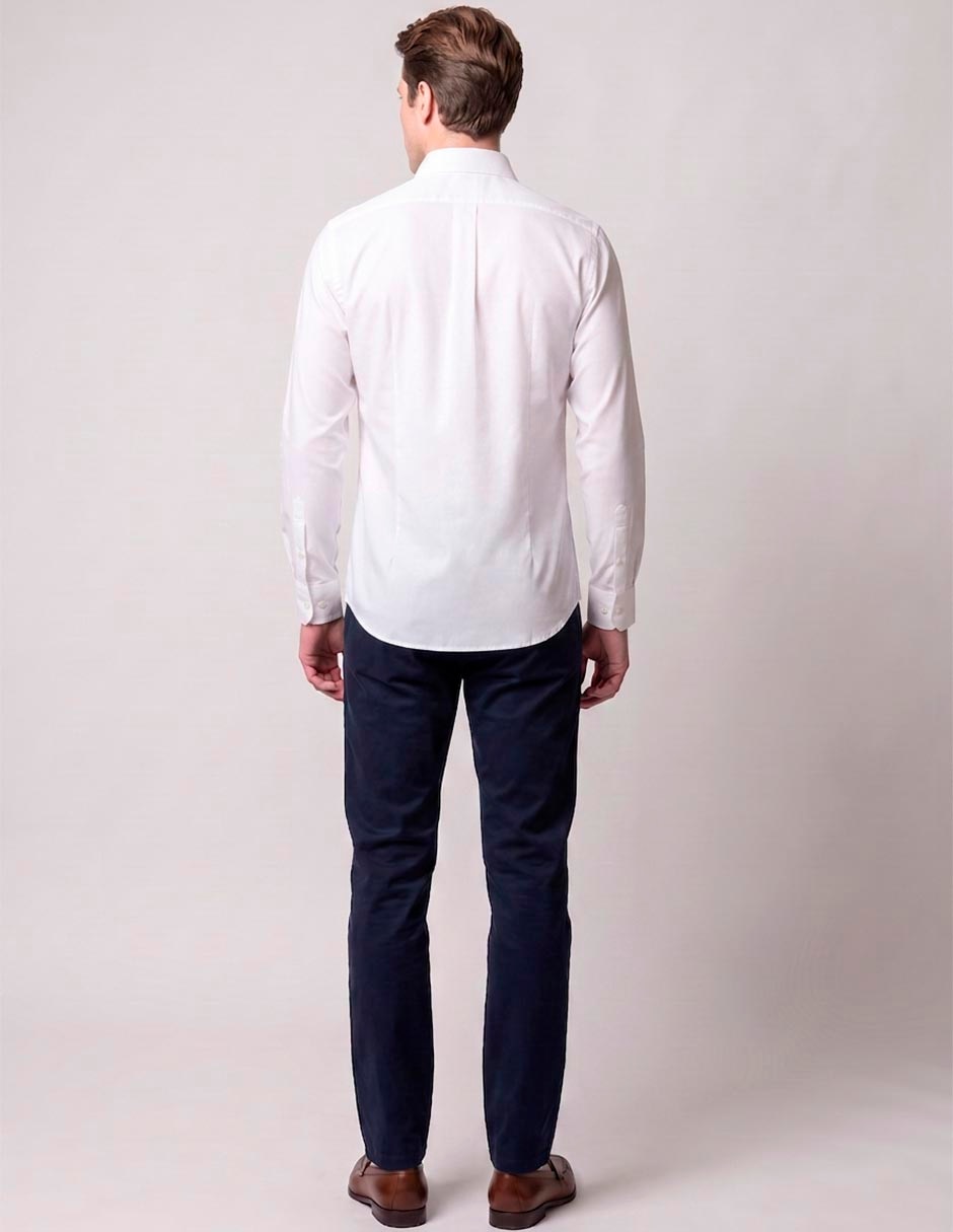 Camisa de vestir de algodón manga larga para hombre 2