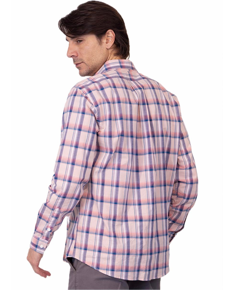 Camisa casual de algodón manga larga para hombre 4