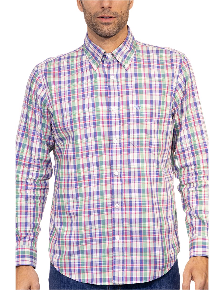 Camisa casual de algodón manga larga para hombre 3