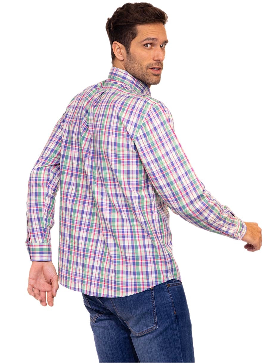 Camisa casual de algodón manga larga para hombre 4