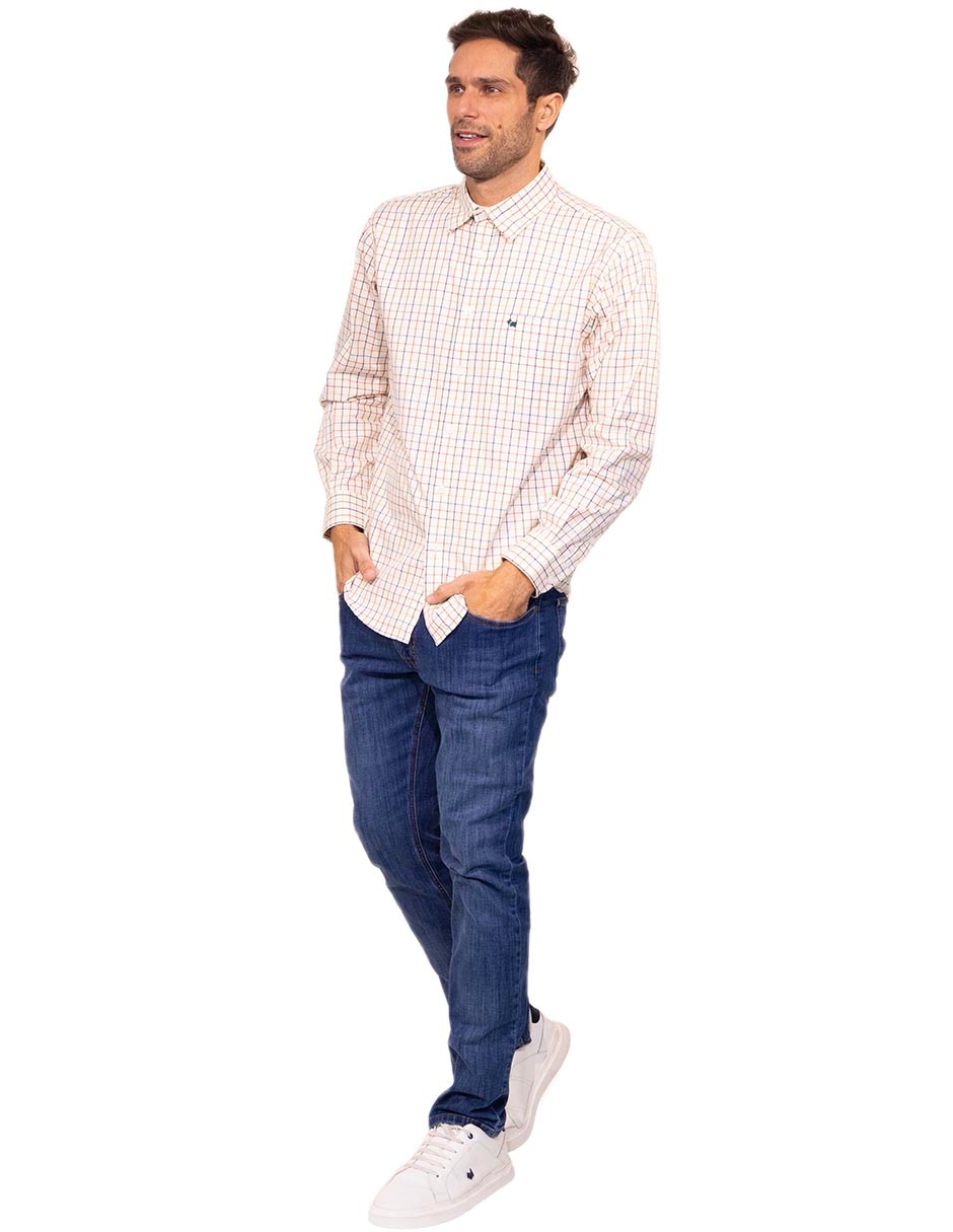 Camisa casual de algodón manga larga para hombre 2