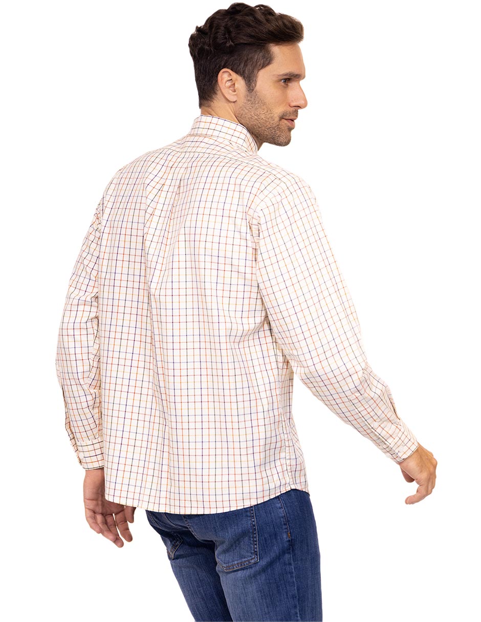 Camisa casual de algodón manga larga para hombre 4