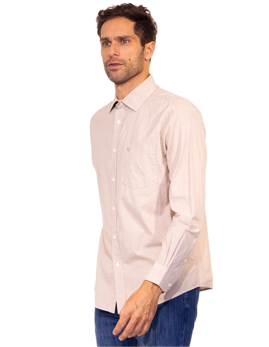 Camisa casual de algodón manga larga para hombre Camisa casual de algodón manga larga para hombre