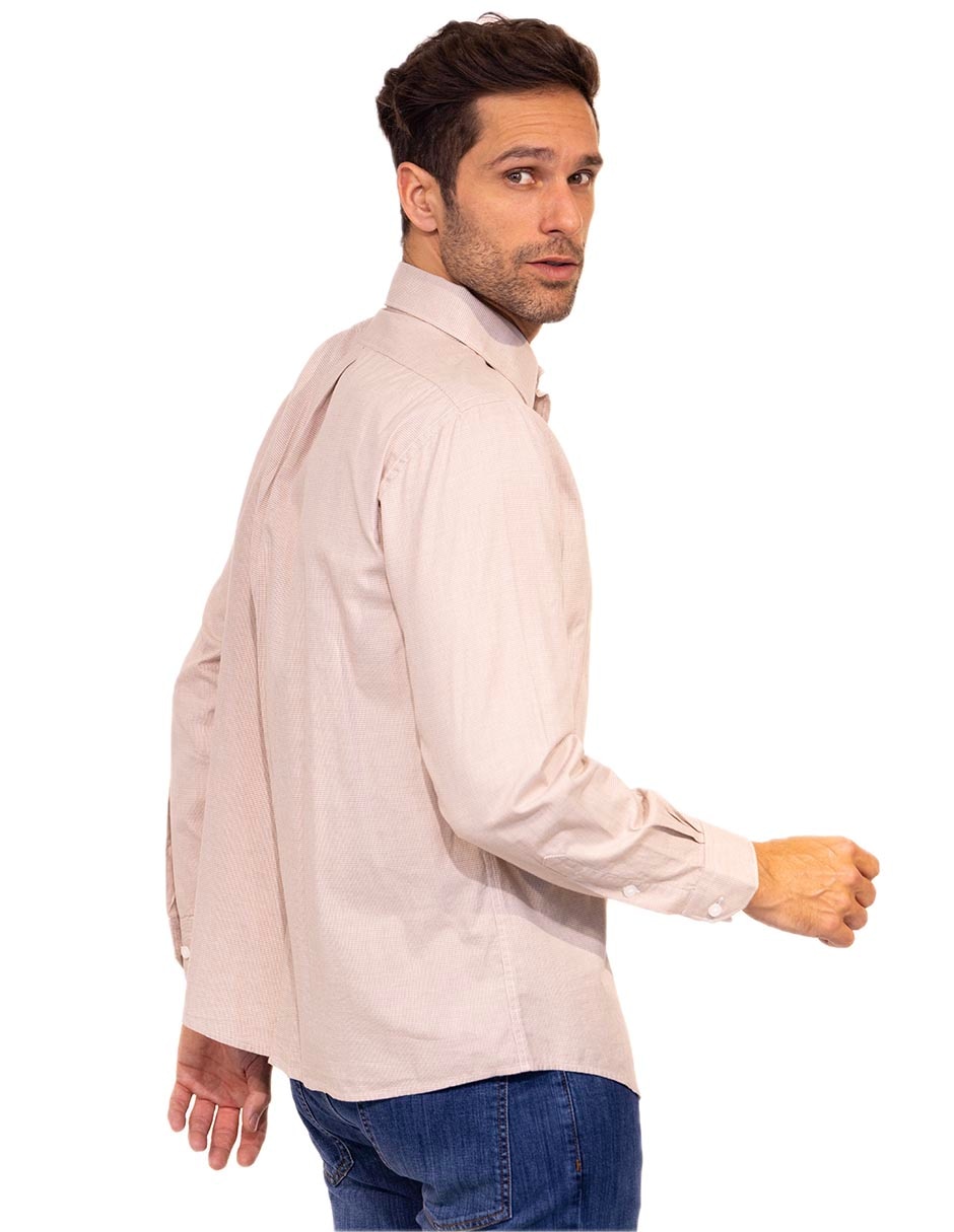 Camisa casual de algodón manga larga para hombre 4