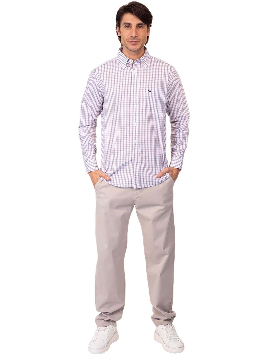 Camisa casual de algodón manga larga para hombre 2