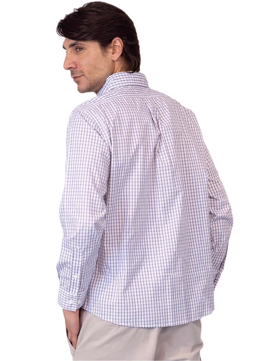 Camisa casual de algodón manga larga para hombre 4