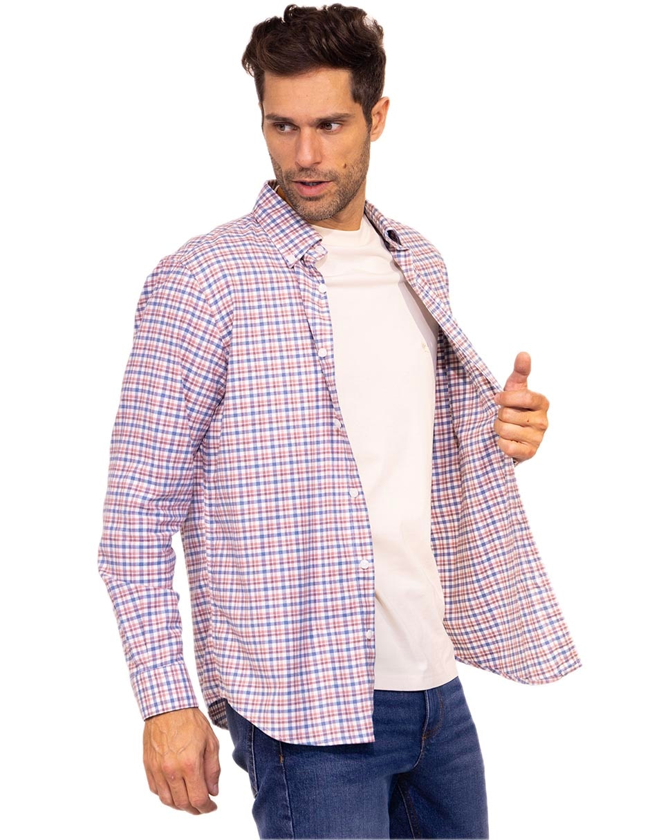 Camisa casual manga larga para hombre