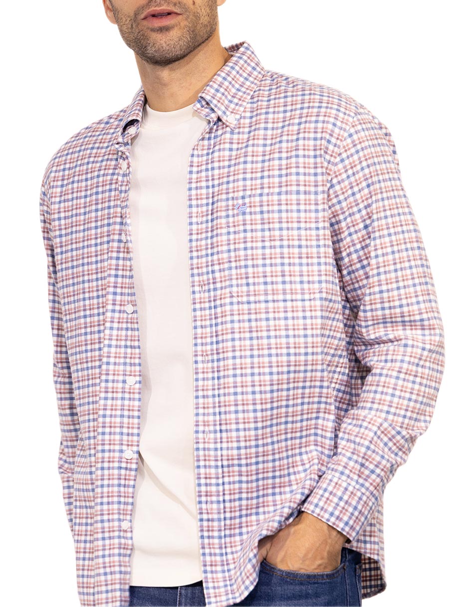 Camisa casual manga larga para hombre 3