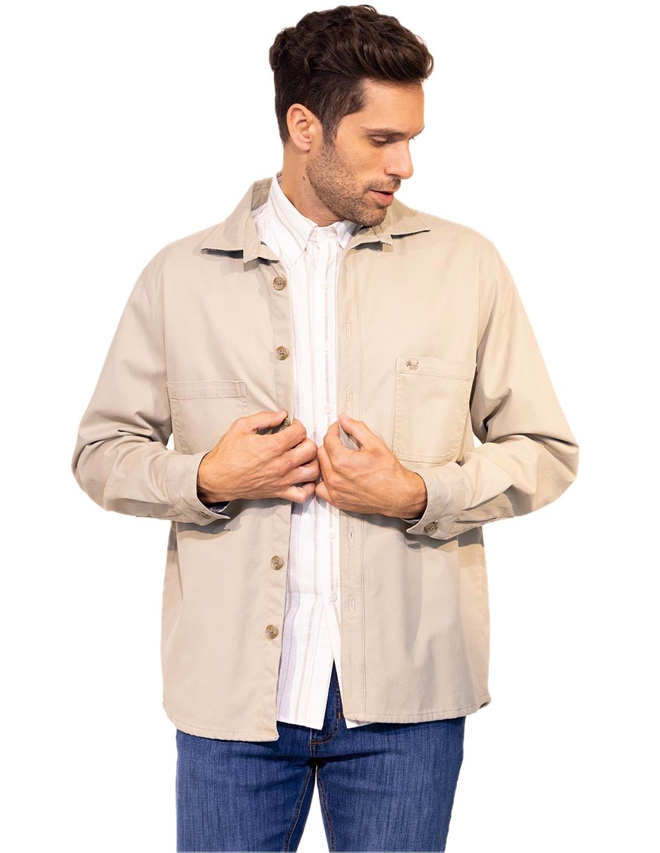 Camisa casual manga larga para hombre