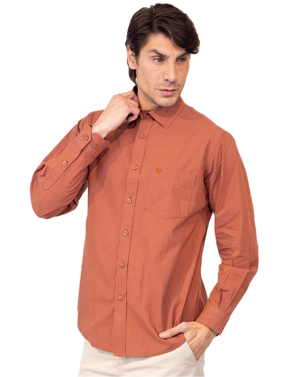 Camisa casual manga larga para hombre 1