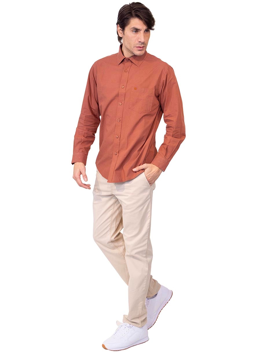 Camisa casual manga larga para hombre 2
