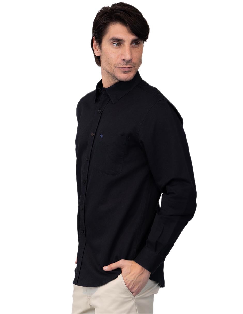 Camisa casual de algodón manga larga para hombre Camisa casual de algodón manga larga para hombre