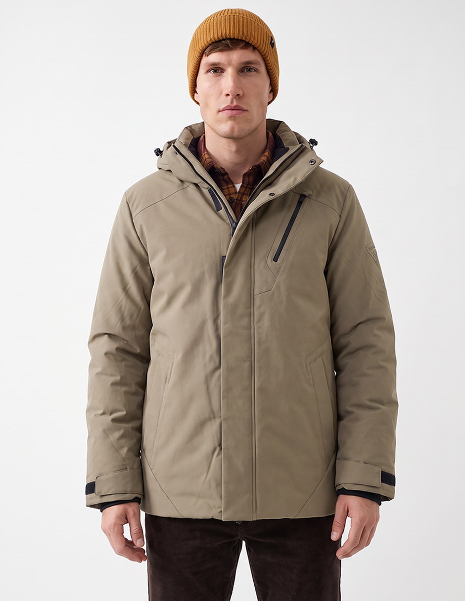 Chamarra casual capucha desmontable para hombre Chamarra casual capucha desmontable para hombre