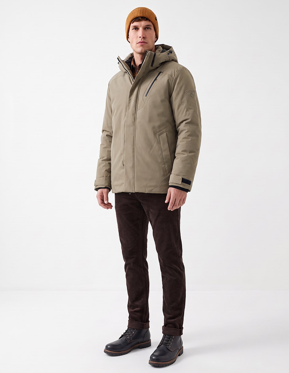 Chamarra casual capucha desmontable para hombre 3