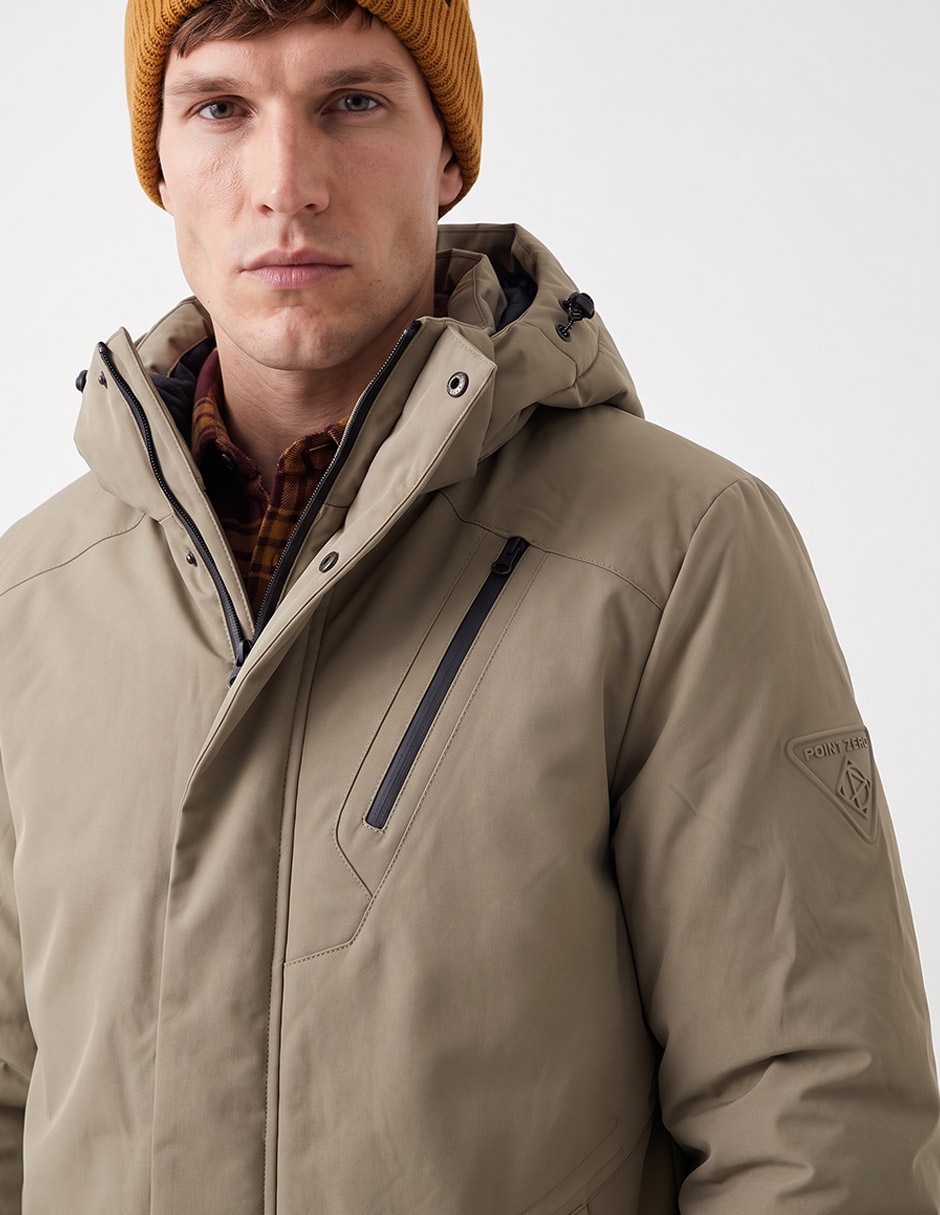 Chamarra casual capucha desmontable para hombre 4