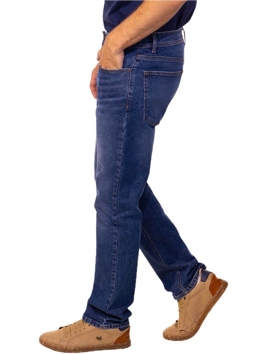 Jeans regular lavado medio para hombre 3