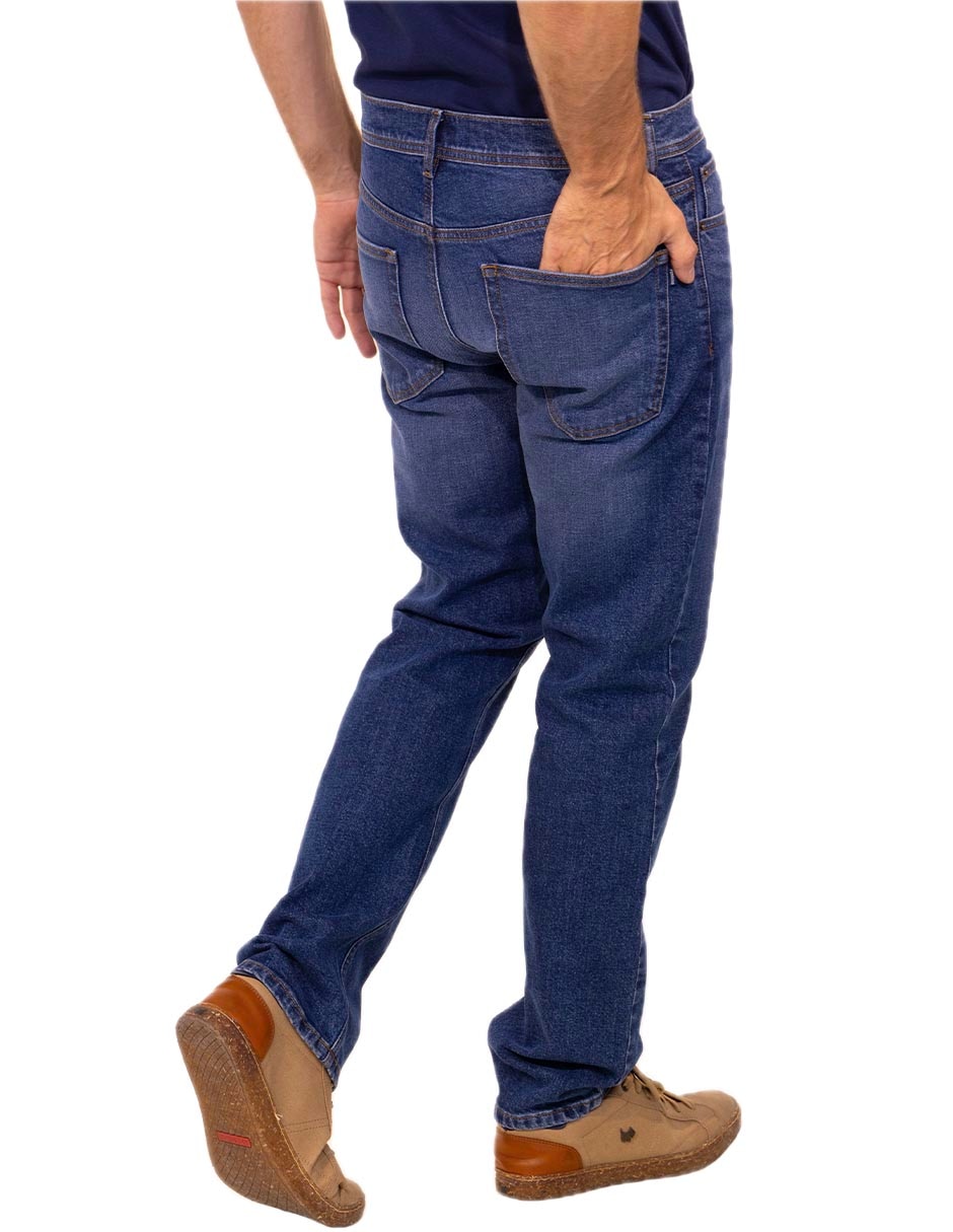 Jeans regular lavado medio para hombre 2
