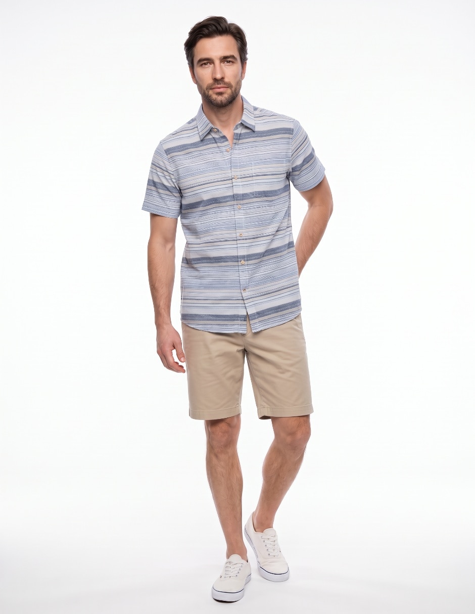 Camisa casual manga corta para hombre 4