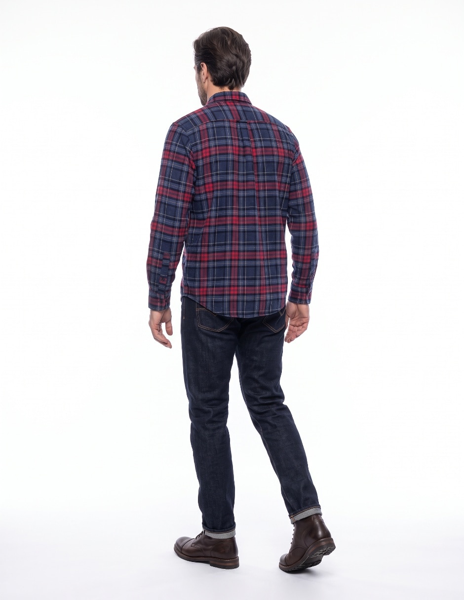 Camisa casual de algodóon manga larga para hombre 2