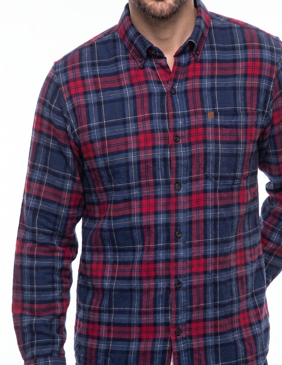 Camisa casual de algodóon manga larga para hombre 4